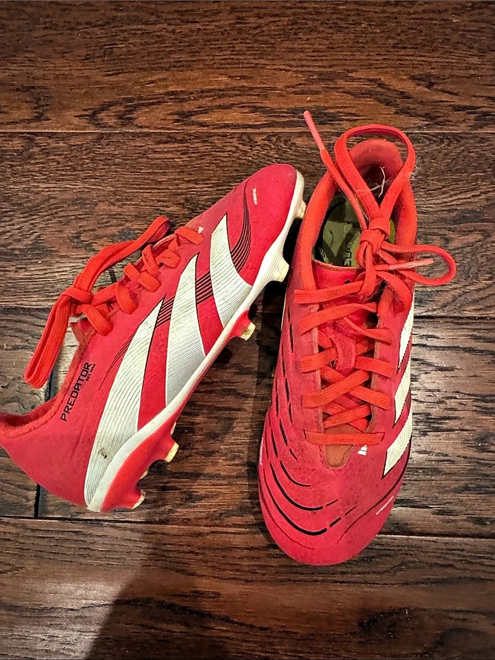 adidas Predator Red & White Soccer Cleats